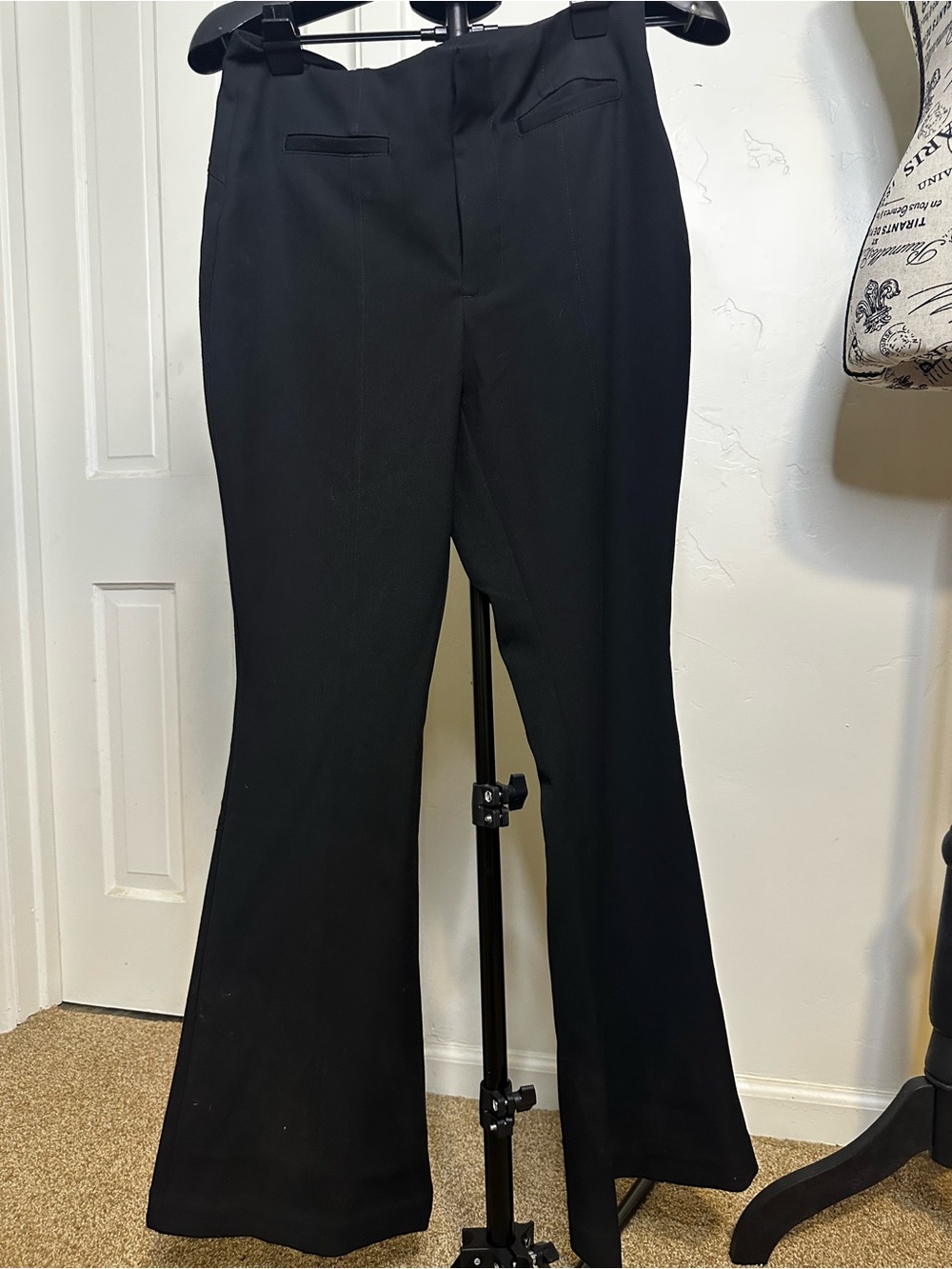 Maeve Black Boot-Cut Dress Pants